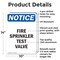 Signmission Fire Sprinkler Test Valve OSHA Notice Sign, Aluminum, 10in W x 14in L, 2PK OS-2PACK-NS-A-1014-V-12690 - alternate 3